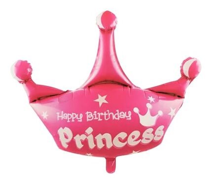 Happy Birthday Princess Crown Balloon Aluminum Foil Balloons Party Decoration Balloons