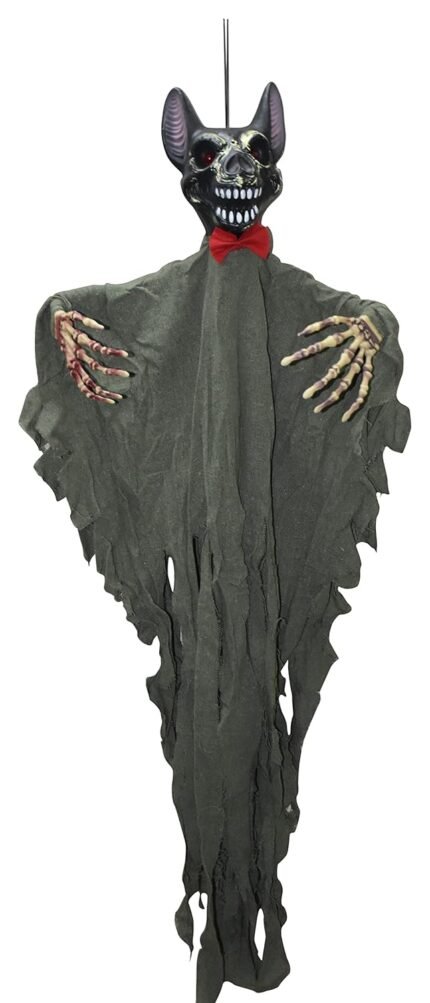 Halloween Hanging Ghost, Hanging Ghost Decoration Props,Hanging Ghost Witch, Horror Electric Luminous Ghost Sound Control for Halloween Party Scary Props