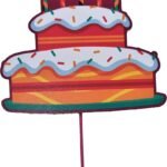 Birthday Cake Theme Pi®ata Pull String Pinata/Birthday Khoi Bag/Cake Theme Decoration
