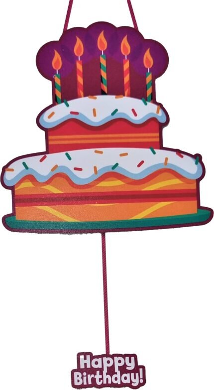 Birthday Cake Theme Pi®ata Pull String Pinata/Birthday Khoi Bag/Cake Theme Decoration