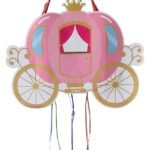 CarriageTheme Pinata, Pull String Pinata for Birthday/Butterfly Khoi Bag/Carriage Sparkle Princess Pinata Pull String / 1st Birthday Khoi Bag, Pull String Bag for Birthday