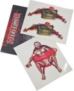 MPS My Party Suppliers Halloween 3D Tattoo, Tattoo for Costume Party, Halloween Makeup, Zombie Vampire Make Up, Temporary Tattoos, Fake Scary Tattoos, Halloween Scars and Wounds, Horror Tattoo