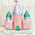 MPS MY PARTY SUPPLIERS® 1pc Self standing princess castle with 3 minarets & flag foil Balloon, Princess themed party supplies backdrop, Princess foil Balloons for decoration (castle balloon) - Image 9