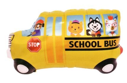 My Party Suppliers ( set of 2) Cartoon School Bus Foil Balloon Helium Balloon For Theme Party Birthday Decoration Kids Toy / Toy Bus Balloon for Party Decoration