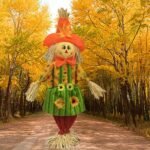 2PC Standing Scarecrows for Halloween Scarecrow Ornaments Swing Ornament Scarecrow Decoration for Garden Home Yard Porch, Halloween Couple Decor - Image 2