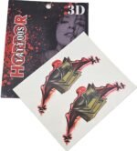 MPS My Party Suppliers Halloween 3D Tattoo, Tattoo for Costume Party, Halloween Makeup, Zombie Vampire Make Up, Temporary Tattoos, Fake Scary Tattoos, Halloween Scars and Wounds, Horror Tattoo - Image 3