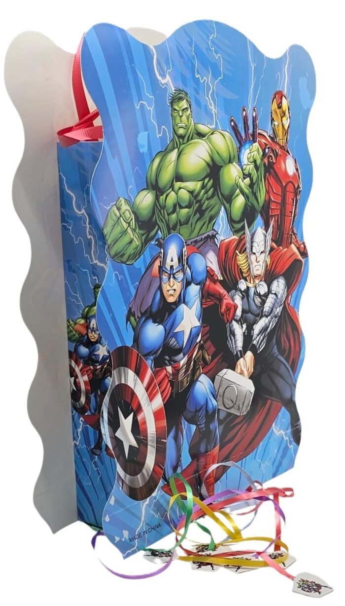 MPS MY PARTY SUPPLIERS Pull String Pinata Superhero Theme Pinata/Goodies Bag, Khoi Bag, Party Pinata, Multicolor Pinata, Kids Themed Birthday Party Supplies (Multicolor Hulk Pinata) - Image 3
