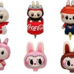 MPS MY PARTY SUPPLIERS Cute Monster Dolls Foil Balloon,Different Design Foil Balloons with Cute Monster Characters, Kids Birthday Party Decorations, Set of 6