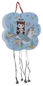 Unicorn Mermaid Theme Khoi Bag/Pinata,Party Pinata/Birthday Goodies Bag/Pull String Bag/Pull String Birthday Pinata/Under The sea Bag Handmade Bag