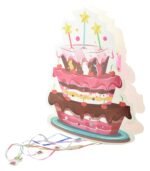 Birthday Cake Theme Pi®ata Pull String Pinata/Birthday Khoi Bag/Cake Theme Decoration/Khoi Bag/Birthday Candy Bag - Image 2
