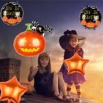 Halloween Balloons Decorations | Jack o Lantern Pumpkin Spider Balloon Decor in Orange & Black | Perfect Supplies for Kids Happy Halloween Party | Mylar Foil Helium Balloons Set | Halloween Decoration - Image 3