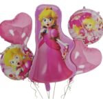 Princess Peach Birthday Party Decorations, Princess Peach Foil Balloons Latex Balloon, Princess Balloon Set, Princess theme Decoration