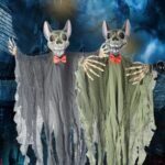 Halloween Hanging Ghost, Hanging Ghost Decoration Props,Hanging Ghost Witch, Horror Electric Luminous Ghost Sound Control for Halloween Party Scary Props - Image 4