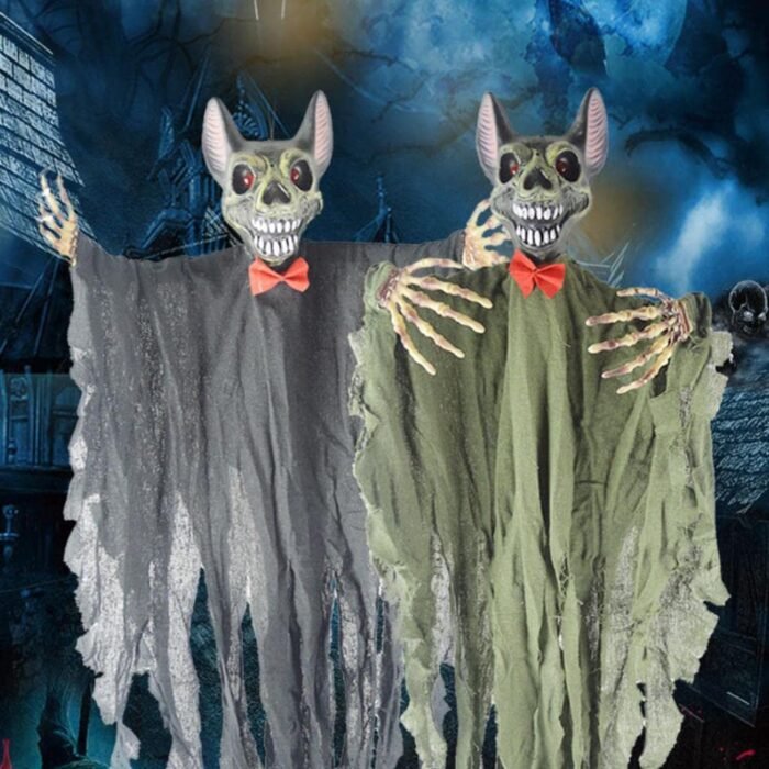 Halloween Hanging Ghost, Hanging Ghost Decoration Props,Hanging Ghost Witch, Horror Electric Luminous Ghost Sound Control for Halloween Party Scary Props - Image 4