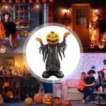 Big Size Pumpkin Head Ghost Balloons Decorations | Pumpkin Ghost Balloon, Dead Man Halloween Balloon, Ghost Balloon for Halloween Decoration, Scary Theme Decoration - Image 2