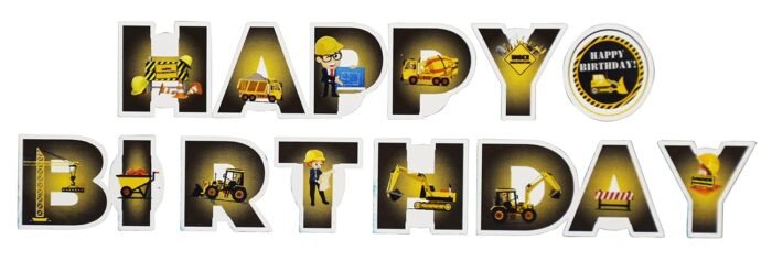 Construction Birthday Party Supplies Banner, Construction Party Supplies Decoration, for Boys Birthday Baby Shower Engineering Theme Party Favors. - Image 2