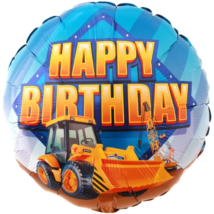 Construction Excavator Birthday Balloons for Party Decoration/Transport Theme Birthday Decoration/SchoolBus with Fire Truck Round Foil Balloon,Police car balllon round foil balloon - Image 2
