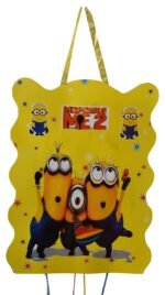 Yellow Cartoon Birthday Pi®ata Pull String Pinata/Birthday Khoi Bag/Boys Theme Decoration/Cartoon Pinata/Pull String Loot Bag - Image 2