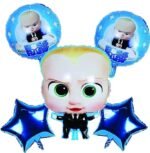 MPS MY PARTY SUPPLIERS® Set of 5 cartoon character boss baby foil balloons decorations, cartoon balloons for decoration, cartoon character balloon decoration ideas, cartoon theme (blue) - Image 5