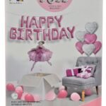 Princess-themed party supplies, Girl birthday party decorations Princess Balloons Bouquet ，Happy Birthday Letter Balloon Kit