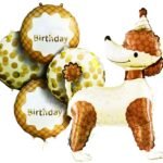 MPS MY PARTY SUPPLIERS® Set of 5 Cute Dog Foil Balloons, Pet Animal Theme Balloons, Jungle Theme, Dog Puppy Foil Balloon for Kids, Foil Balloon for Dog Pet Birthday Decoration Supplies (Blue)