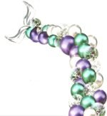 Mermaid SilverTail Balloon Garland Set, Mermaid Tail Balloons Arch with 16ft Balloon Strip Tape for Under The Sea Mermaid Birthday Party Decoration, Mermaids theme decoration