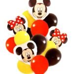 Cartoon Mickey Minnie Balloon Set of 16 / Happy Birthday Balloon, theme Decoration Balloon