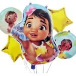 Set 5 Moana Balloons Moana Party Birthday Decoration Balloons, Doll Balloons, Princess Birthday Balloons