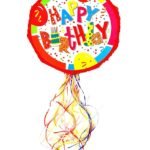 My Party Suppliers Premium Thick Birthday Pinata/Happy Birthday Print Pull String Pinata Party Pinata/Birthday Goodies Bag/Pull String Bag/Boy Girl Theme Party Decoration/Pull String Birthday Pinata