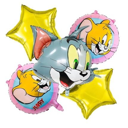 Tom and Jerry Balloons,Tom & Jerry Birthday theme Decoration, Cartoon theme foil balooons for Birthday, Tom and Jerry Party Supplies