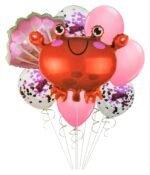 Crab Foil Balloon Set Of 8pcs Kids Ocean Animal, Mermaid Theme Party Balloon (Multicolor, Pack of 8)