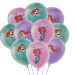 Mermaid balloons, 10 pieces mermaid balloon set, mermaid balloon decoration, mermaid balloons girls children's birthday, mermaid birthday decoration for girls birthday party