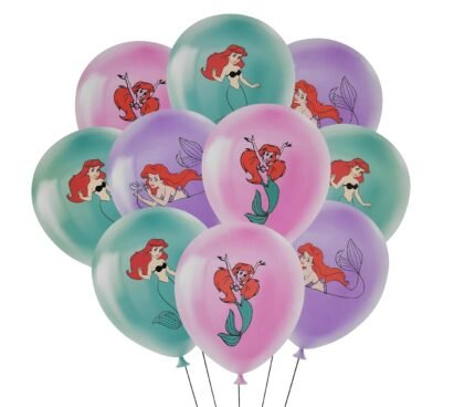 Mermaid balloons, 10 pieces mermaid balloon set, mermaid balloon decoration, mermaid balloons girls children's birthday, mermaid birthday decoration for girls birthday party