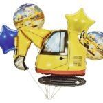 Construction Theme Car Grab Digger Balloons, Forklift Car Foil Balloon Tractor Kids Boys Gifts Birthday Baby Shower Party Decorations suppliers