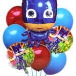 9 pcs PJ Mask Party Decoration Foil Balloon Set - Kids Birthday, Chiller Party, Cartoon balloon for B'day Party /"PJ Masks" Theme Decorative Items/Balloon Bouquet