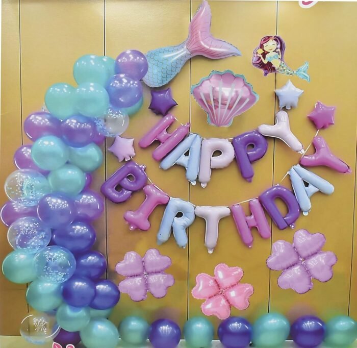 81RgzF8dY-L._SL1500_ 70Pcs Mermaid Kit for Birthday Decoration/Mermaid Theme Decoration, Mermaid Balloons for Decoration - Image 1