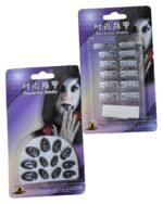 1 Set Assorted Design Halloween Press On Nails/Halloween Nail Set, Halloween Press on Nails Short Fake Nails Spider-Web Artificial Nails Acrylic Full Cover Nail False Fingernails for Women - Image 3