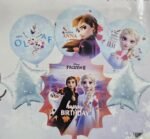 MPS MY PARTY SUPPLIERS® Set of 6 Frozen Balloons, Princess Balloons, Princess theme Balloon, Frozen theme party, Happy Birthday Frozen Balloon With Round Olaf Anna, Elsa Balloons with Star Balloon
