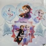 MPS MY PARTY SUPPLIERS® Set of 6 Frozen Balloons, Princess Balloons, Princess theme Balloon, Frozen theme party, Happy Birthday Frozen Balloon With Round Olaf Anna, Elsa Balloons with Star Balloon