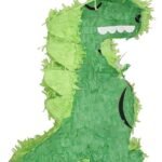 3D Dinosaur Birthday Pinata/Dinosaur Happy Birthday Print Pull String Pinata For Birthday Party/Party Pinata/Birthday Goodies Bag/Pull String Bag/Pull String Birthday Pinata