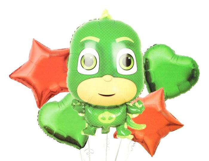 pj mask owlette cartoon charcter foil balloon set of 5 for birthday decoration (Set of 5 Balloon) - Image 1