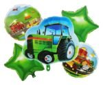 Construction Tractor Birthday Balloons for Party Decoration/Transport Theme Birthday Decoration/SchoolBus with Fire Truck Round Foil Balloon,Police car balllon round foil balloon