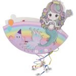 Aqua Mermaid Theme Khoi Bag/Pinata,Party Pinata/Birthday Goodies Bag/Pull String Bag/Pull String Birthday Pinata/Under The sea Bag Handmade Bag