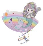 Aqua Mermaid Theme Khoi Bag/Pinata,Party Pinata/Birthday Goodies Bag/Pull String Bag/Pull String Birthday Pinata/Under The sea Bag Handmade Bag