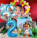 MPS MY PARTY SUPPLIERS® Set of 5 Moana Foil Balloons for Birthday Decoration, Princess Theme Balloons for girls Party Decoration, Cartoon Balloon, blue star balloon, moana theme birthday decoration - Image 4
