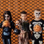 Halloween Party Decorations 3.3 x 6.6 FT Tinsel Foil Fringe Curtains,Orange Pumpkin Backdrop Decoration,Orange Party Streamers for Halloween Party Photo Booth Props Door Decorations - Image 2