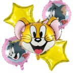 Jerry with Tom Balloons,Tom & Jerry Birthday theme Decoration, Cartoon theme foil balooons for Birthday, Tom and Jerry Party Supplies, Tom & Jerry Balloons