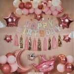 Birthday Balloons DIY Kit - Princess Theme Balloon, Princess Balloon, Balloon Chain, Ribbon and Glue dots