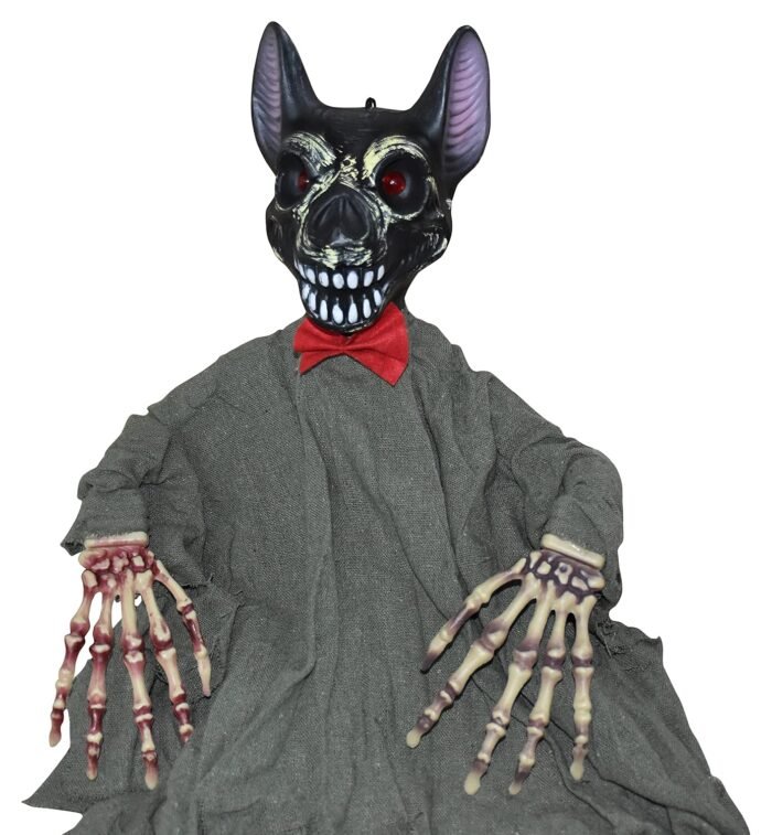 Halloween Hanging Ghost, Hanging Ghost Decoration Props,Hanging Ghost Witch, Horror Electric Luminous Ghost Sound Control for Halloween Party Scary Props - Image 2