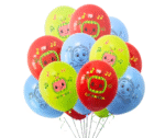 MPS MY PARTY SUPPLIERS® 10pcs Cartoon latex Balloons for Kids Foil Balloons with Cute Characters Balloons for Cartoon Theme Birthday Decoration Supplies (set of 10) - Image 3